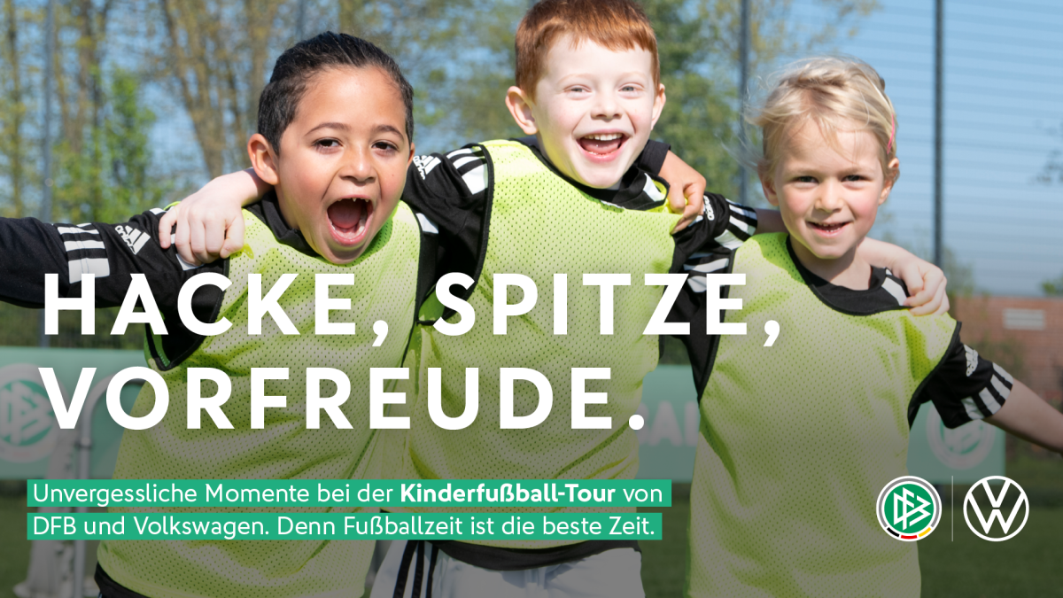 Kinderfußballtour von DFB und Volkswagen macht am 20. April in Mülheim an der Ruhr Halt 